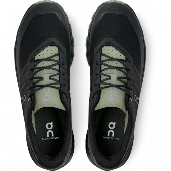 On Cloudventure Running Shoes Black/Reseda Men