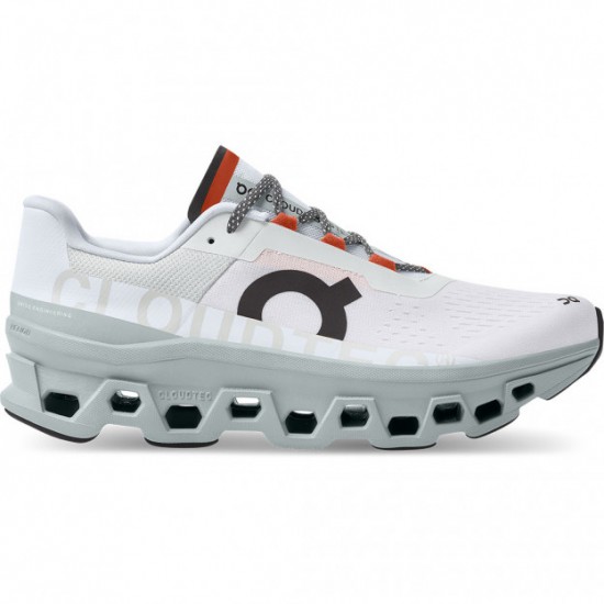 On Cloudmonster Running Shoes Frost/Surf Men